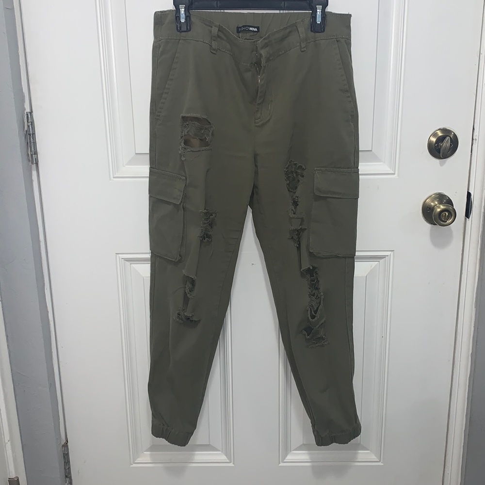 Fashion Nova ‘My Distressed Cargo Pants’